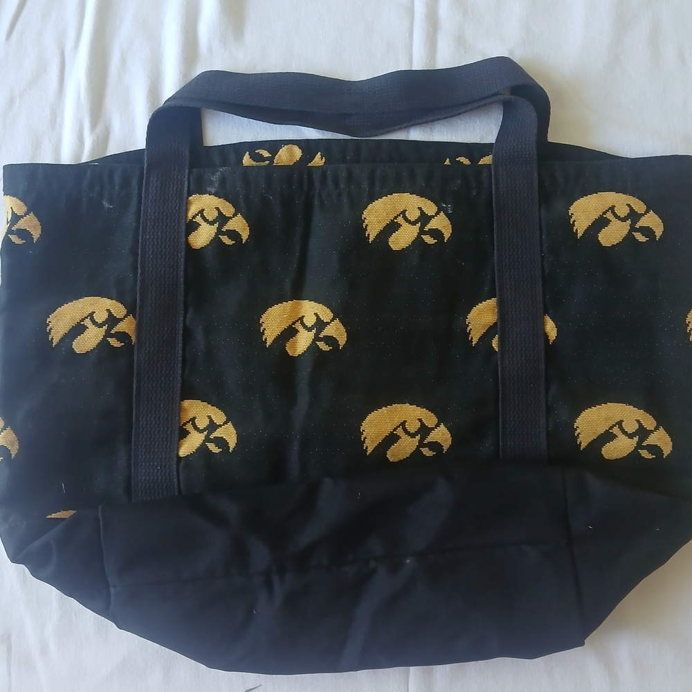 Iowa HAWKEYE Black and Gold Tote Bag